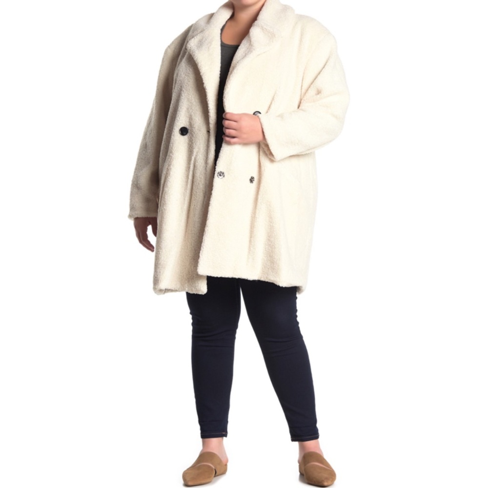 Lucky Brand Teddy Faux Shearling Coat New With Tags